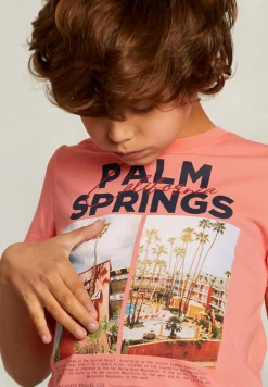 Outlet River Woods Normal fit basic T-shirt pink bellini -