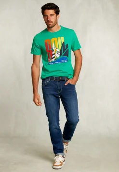 Clearance River Woods Normal fit basic T-shirt papaya -