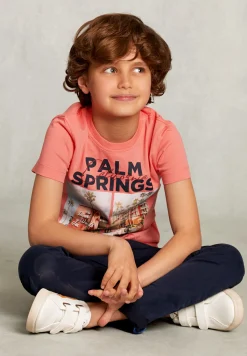 Outlet River Woods Normal fit basic T-shirt pink bellini -