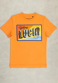 Clearance River Woods Normal fit basic T-shirt sunrise -