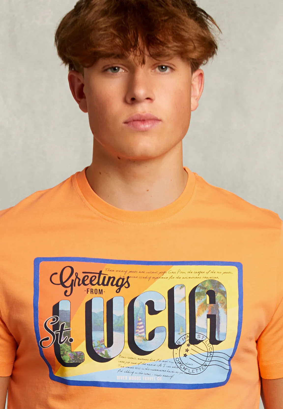 Fashion River Woods Normal fit basic T-shirt sunrise -