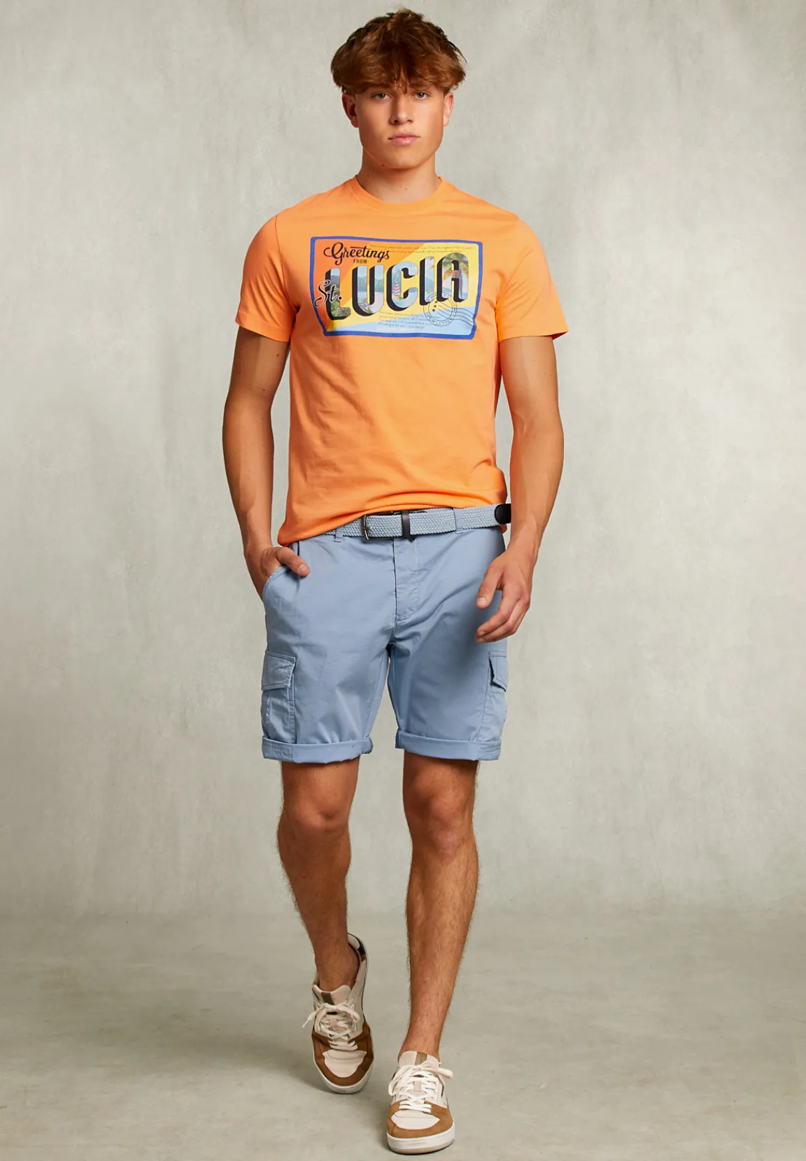 Fashion River Woods Normal fit basic T-shirt sunrise -