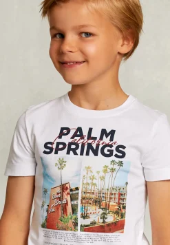 Best River Woods Normal fit basic T-shirt wit -