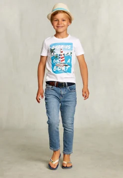 Sale River Woods Normal fit basic T-shirt wit -