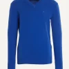 Hot River Woods Normal fit basic V-hals trui cobalt mix -