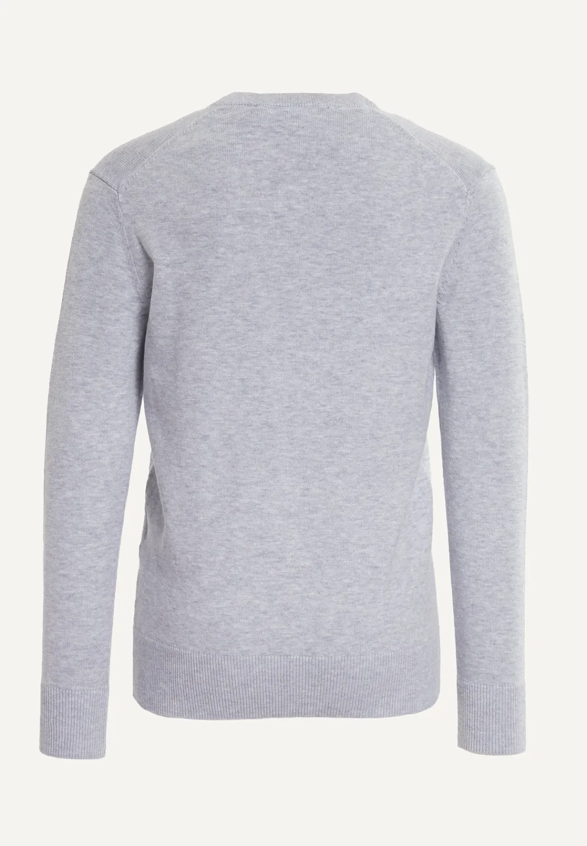 Discount River Woods Normal fit basic V-hals trui lt grey mix -