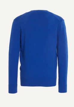 Hot River Woods Normal fit basic V-hals trui cobalt mix -