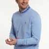 Fashion River Woods Normal fit katoenen basic trui ronde hals chambray mix -