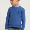 Clearance River Woods Normal fit katoenen basic trui ronde hals lake mix -