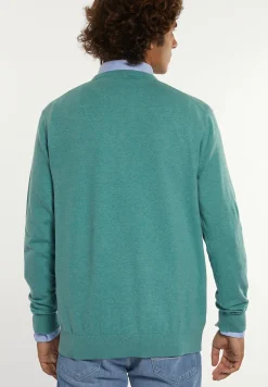 Outlet River Woods Normal fit katoenen basic trui ronde hals well mix -