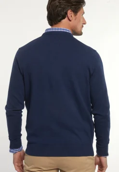 Hot River Woods Normal fit katoenen basic trui ronde hals night mix -