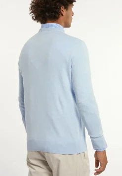 Sale River Woods Normal fit katoenen basic trui ronde hals baby mix -