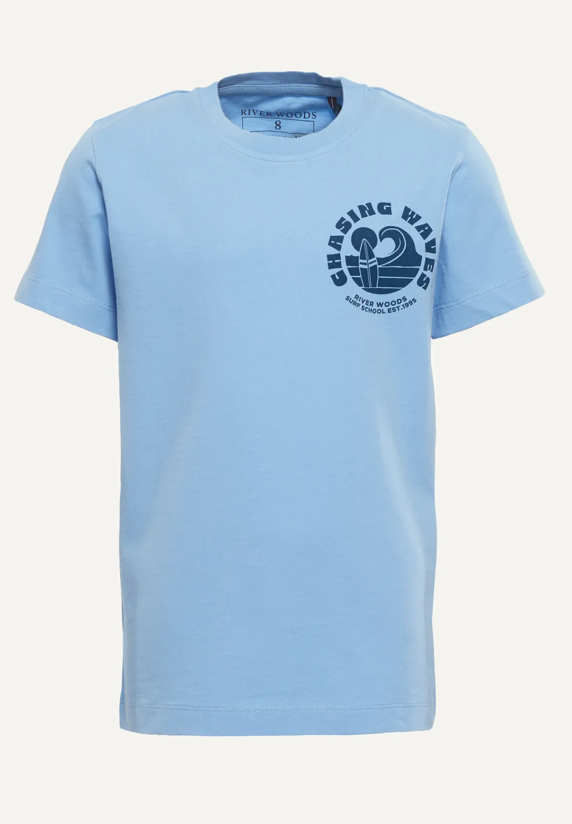 Hot River Woods Normal fit katoenen fantasie T-shirt porcelaine -