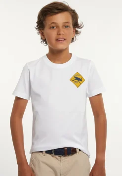 Online River Woods Normal fit katoenen fantasie T-shirt wit -