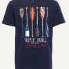 Best River Woods Normal fit katoenen fantasie T-shirt midnight blue -