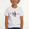 Hot River Woods Normal fit katoenen fantasie T-shirt wit -