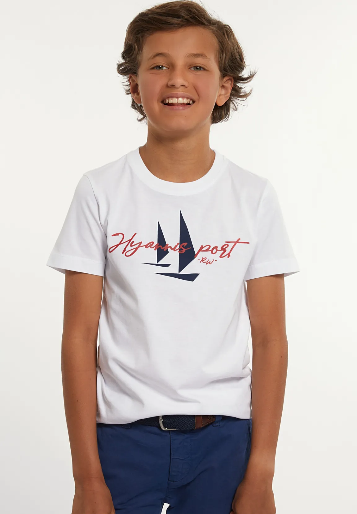 Hot River Woods Normal fit katoenen fantasie T-shirt wit -