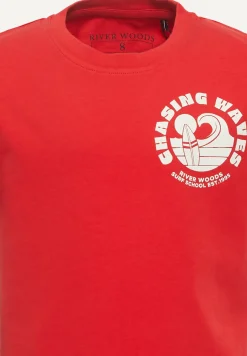 Clearance River Woods Normal fit katoenen fantasie T-shirt strawberry -