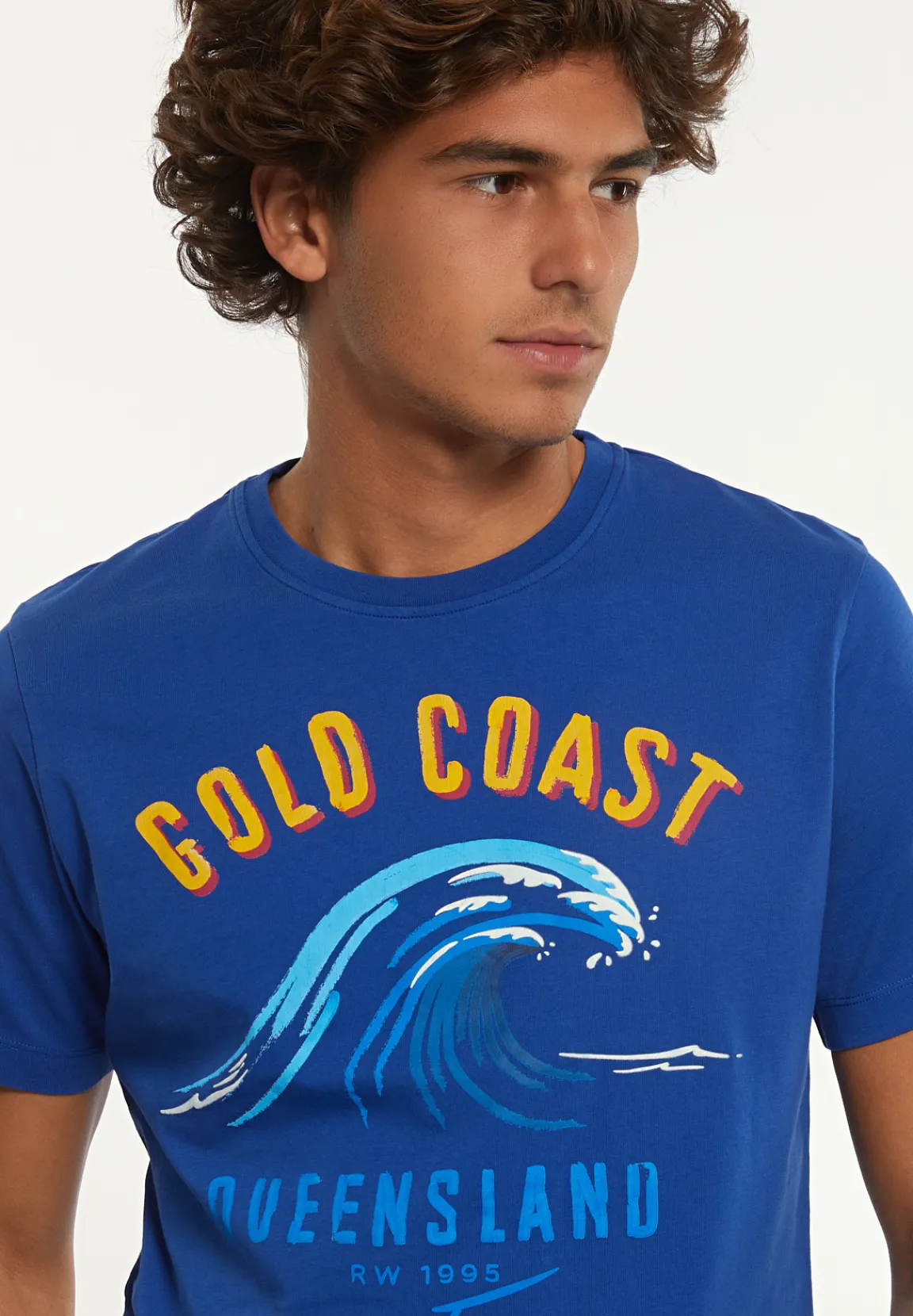 Clearance River Woods Normal fit katoenen fantasie T-shirt admiral -