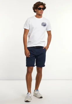 Outlet River Woods Normal fit katoenen fantasie T-shirt wit -