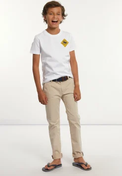 Online River Woods Normal fit katoenen fantasie T-shirt wit -