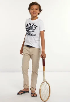 Online River Woods Normal fit katoenen fantasie T-shirt wit -