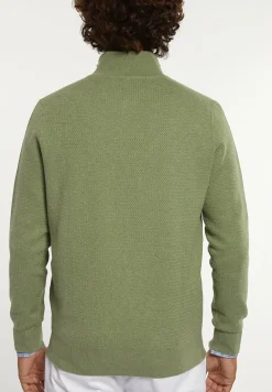 Online River Woods Normal fit katoenen trui opstaande kraag savanna mix -