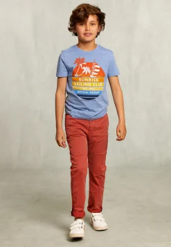 Discount River Woods Normal fit T-shirt blue gin -