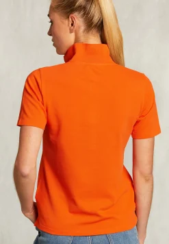 Hot River Woods Oranje basic katoenen polo -