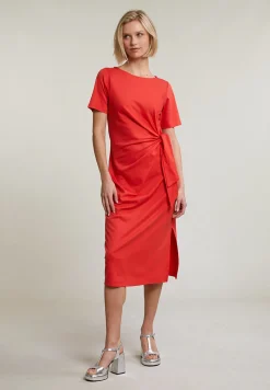 Discount River Woods Oranje jerseyjurk korte mouwen -