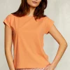 Clearance River Woods Oranje katoenen mouwloze T-shirt -