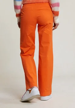 Fashion River Woods Oranje rechte stretch broek -