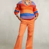 Outlet River Woods Oranje wijde katoenen broek -