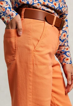 Outlet River Woods Oranje wijde katoenen broek -