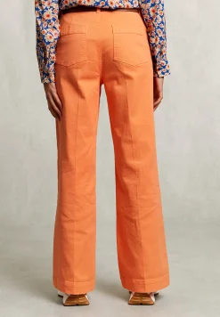 Outlet River Woods Oranje wijde katoenen broek -
