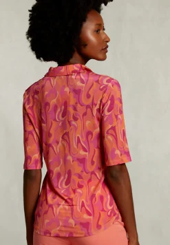 Sale River Woods Oranje/fushia fantasie T-shirt polokraag -