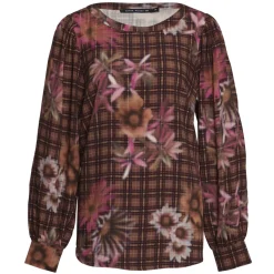 Best River Woods Oversized slipoverblouse in bruin -