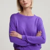 Outlet River Woods Paarse boxy trui ronde hals -