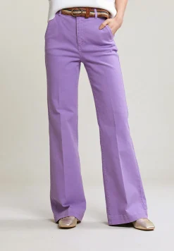 Discount River Woods Paarse klassieke stretch broek -