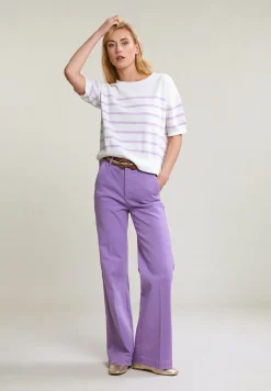 Discount River Woods Paarse klassieke stretch broek -