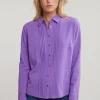 Outlet River Woods Paarse klassieke T-shirt lange mouwen -