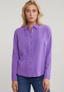 Outlet River Woods Paarse klassieke T-shirt lange mouwen -