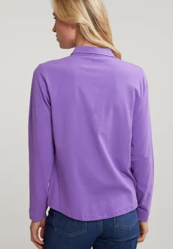 Outlet River Woods Paarse klassieke T-shirt lange mouwen -