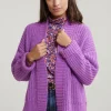 Fashion River Woods Paarse korte V-hals cardigan -