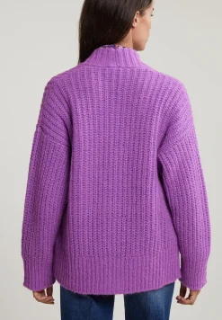 Fashion River Woods Paarse korte V-hals cardigan -