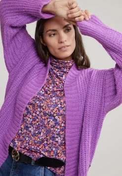 Fashion River Woods Paarse korte V-hals cardigan -