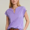 Hot River Woods Paarse mouwloze V-hals T-shirt -