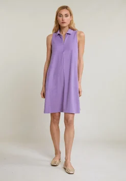 Fashion River Woods Paarse éponge mouwloze polojurk -