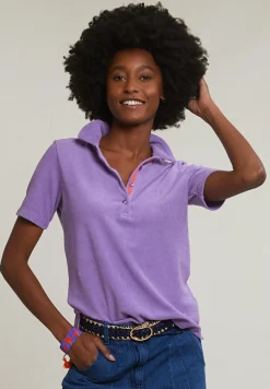 New River Woods Paarse éponge polo korte mouwen -