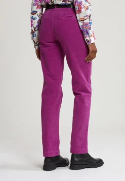 Hot River Woods Paarse ribfluwelen broek hoge taille -